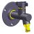 Kit OSLO applique + robinet vertical Gris:Nickelé 15x21 mm 15x21 mm (1/2
