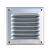 Grille de ventilation aluminium à visser carrée, persiennes avec moustiquaire thumbnail